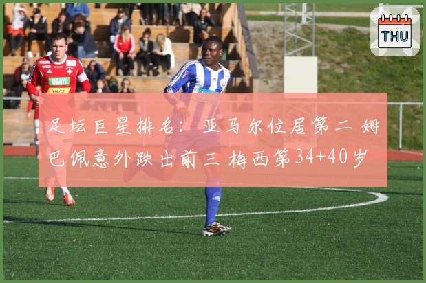 足坛巨星排名：亚马尔位居第二 姆巴佩意外跌出前三 梅西第34+40岁C罗列第51